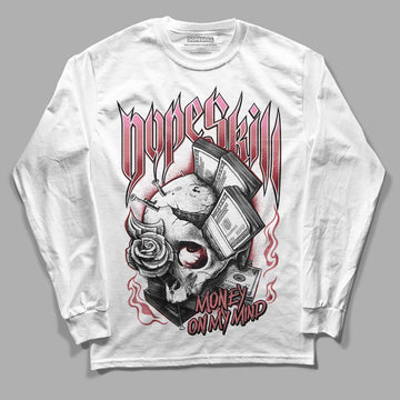 Valentine's Day Collection DopeSkill Long Sleeve T-Shirt Money On My Mind Graphic Streetwear - White