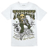 Jordan 4 Retro SE Craft Medium Olive DopeSkill T-Shirt Threat Graphic Streetwear - White