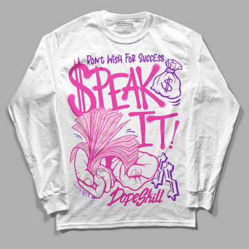 Pink Sneakers DopeSkill Long Sleeve T-Shirt Speak It Graphic Streetwear - White