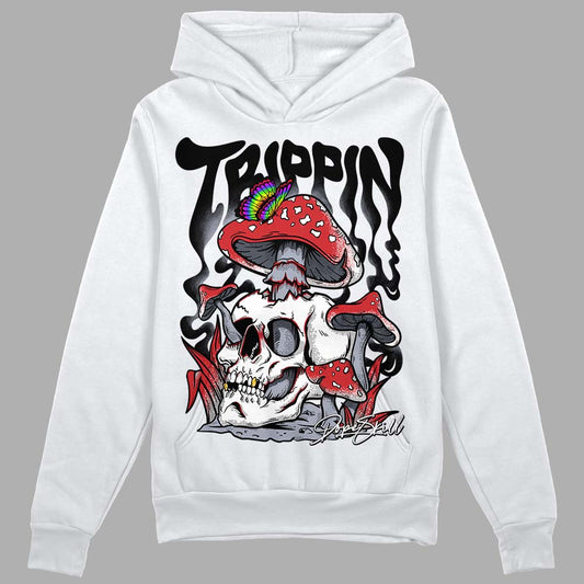 Jordan 4 “Bred Reimagined” DopeSkill Hoodie Sweatshirt Trippin Graphic Streetwear - White 