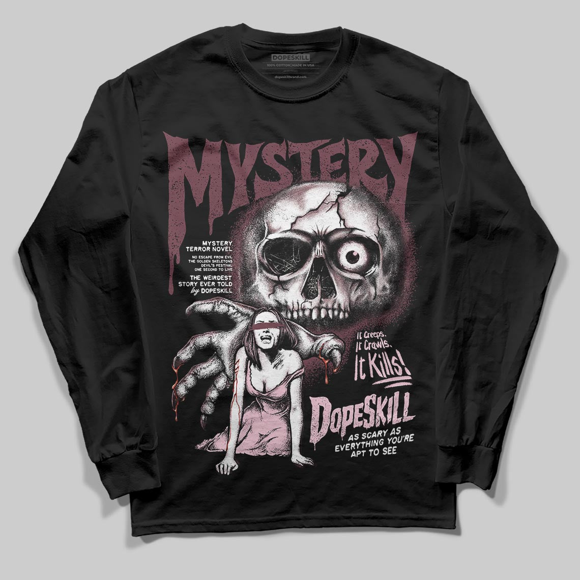 Asics Gel-Cumulus 16 "Port Royal" DopeSkill Long Sleeve T-Shirt Mystery Ghostly Grasp Graphic Streetwear - Black