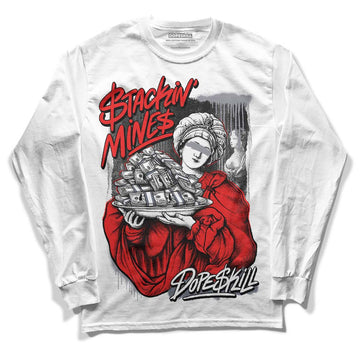 Jordan 14 Retro 'Stealth' DopeSkill Long Sleeve T-Shirt Stackin Mines Graphic Streetwear - White