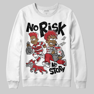 Jordan 8 Retro Bugs Bunny (2025) DopeSkill Sweatshirt No Risk No Story Graphic Streetwear - White 