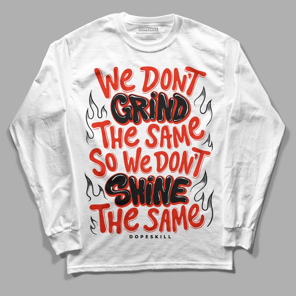 Jordan 6 Retro Toro Bravo DopeSkill Long Sleeve T-Shirt Grind Shine Graphic Streetwear - White