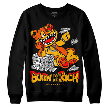 Dunk Low Championship Goldenrod (2021) DopeSkill Sweatshirt Born To Be Rich Graphic Streetwear - Black