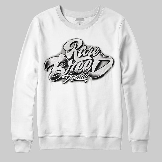 Jordan 3 Retro Pure Money DopeSkill Sweatshirt Rare Breed Type Graphic Streetwear - White