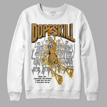 Jordan 13 Wheat 2023 DopeSkill Sweatshirt Thunder Dunk Graphic Streetwear - White 