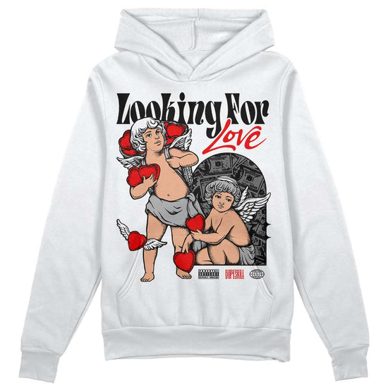 Jordan 1 Low OG “Shadow” DopeSkill Hoodie Sweatshirt Looking For Love Graphic Streetwear - White