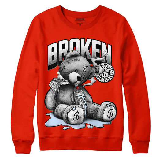 Jordan 6 Retro Toro Bravo DopeSkill Varsity Red Sweatshirt Sick Bear Graphic Streetwear