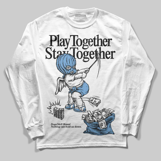 Jordan 12 Retro 'Melo' DopeSkill Long Sleeve T-Shirt Play together, Stay together Graphic Streetwear - White 