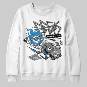 Jordan 9 Cool Grey DopeSkill Sweatshirt Break Through Graphic Streetwear - White