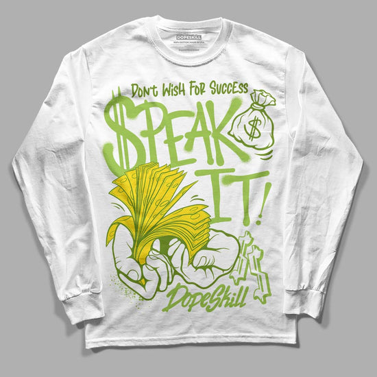 Dunk Low 'Chlorophyll' DopeSkill Long Sleeve T-Shirt Speak It Graphic Streetwear - White