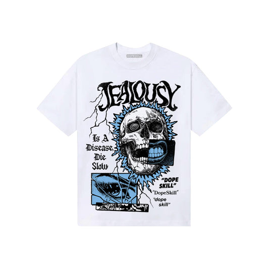 University Blue Sneakers DopeSkill T-Shirt Jealousy Graphic Streetwear - White