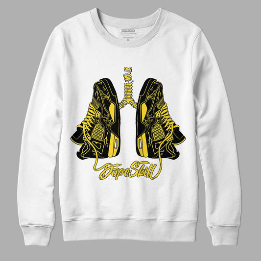 Jordan 4 Tour Yellow Thunder DopeSkill Sweatshirt Breathe Graphic Streetwear - White