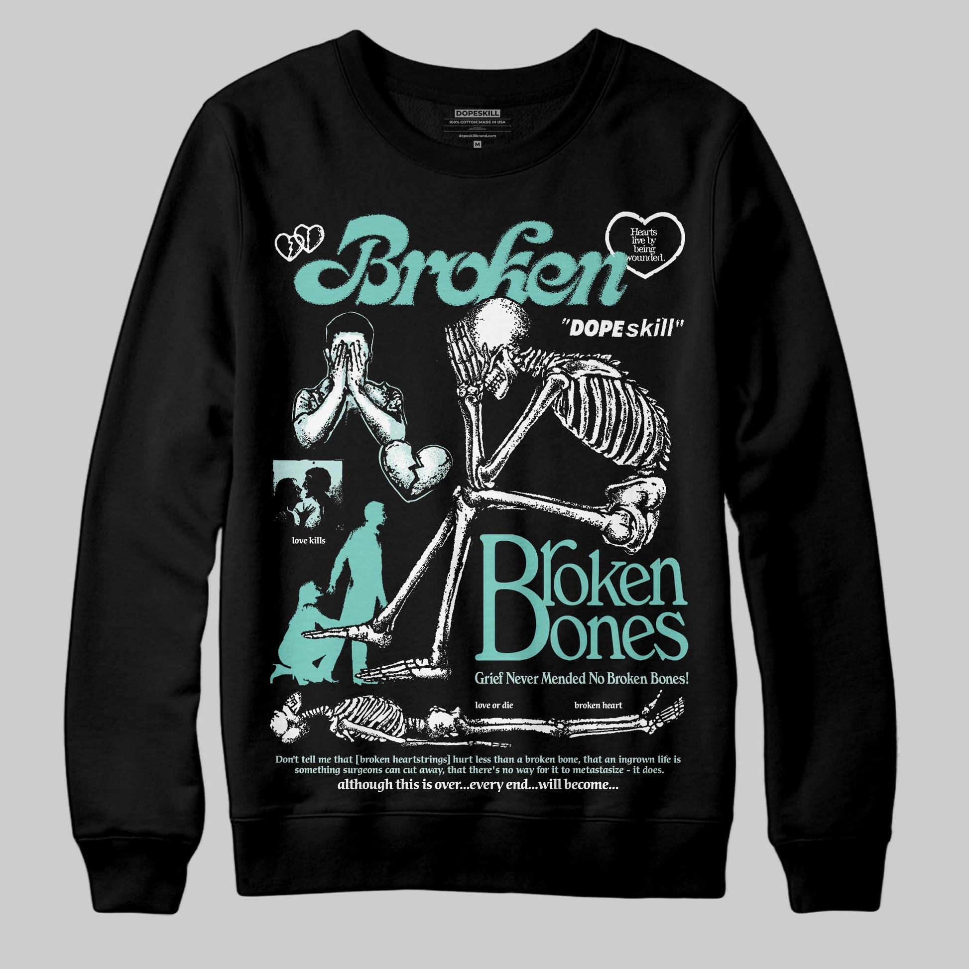 Jordan 11 Low "Igloo" DopeSkill Sweatshirt Broken Bones Graphic Streetwear - Black