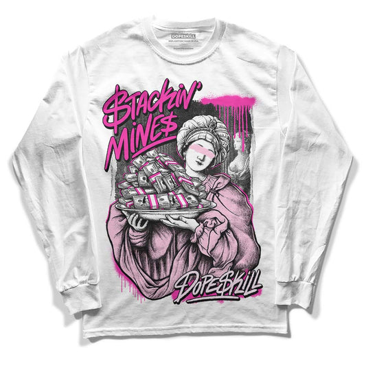 Dunk Low Triple Pink DopeSkill Long Sleeve T-Shirt Stackin Mines Graphic Streetwear - White