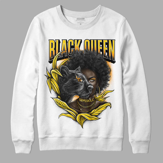 Jordan 6 “Yellow Ochre” DopeSkill Sweatshirt New Black Queen Graphic Streetwear - White 