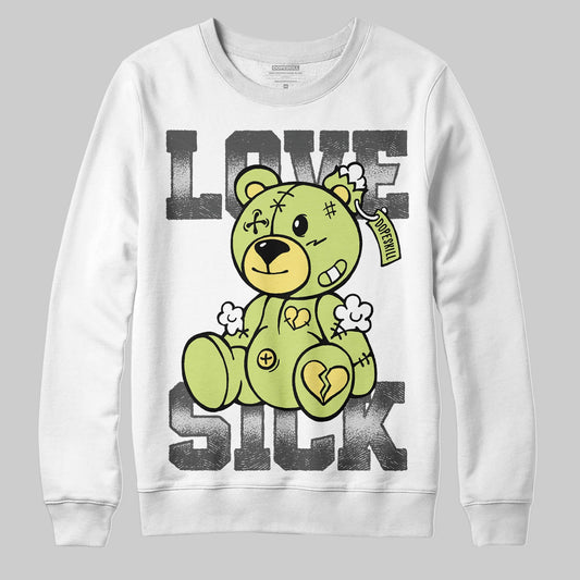 Jordan 4 GS “Light Lemon Twist” DopeSkill Sweatshirt Love Sick Graphic Streetwear - White 