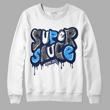 Jordan 3 "Midnight Navy" DopeSkill Sweatshirt Super Sauce Graphic Streetwear - White 