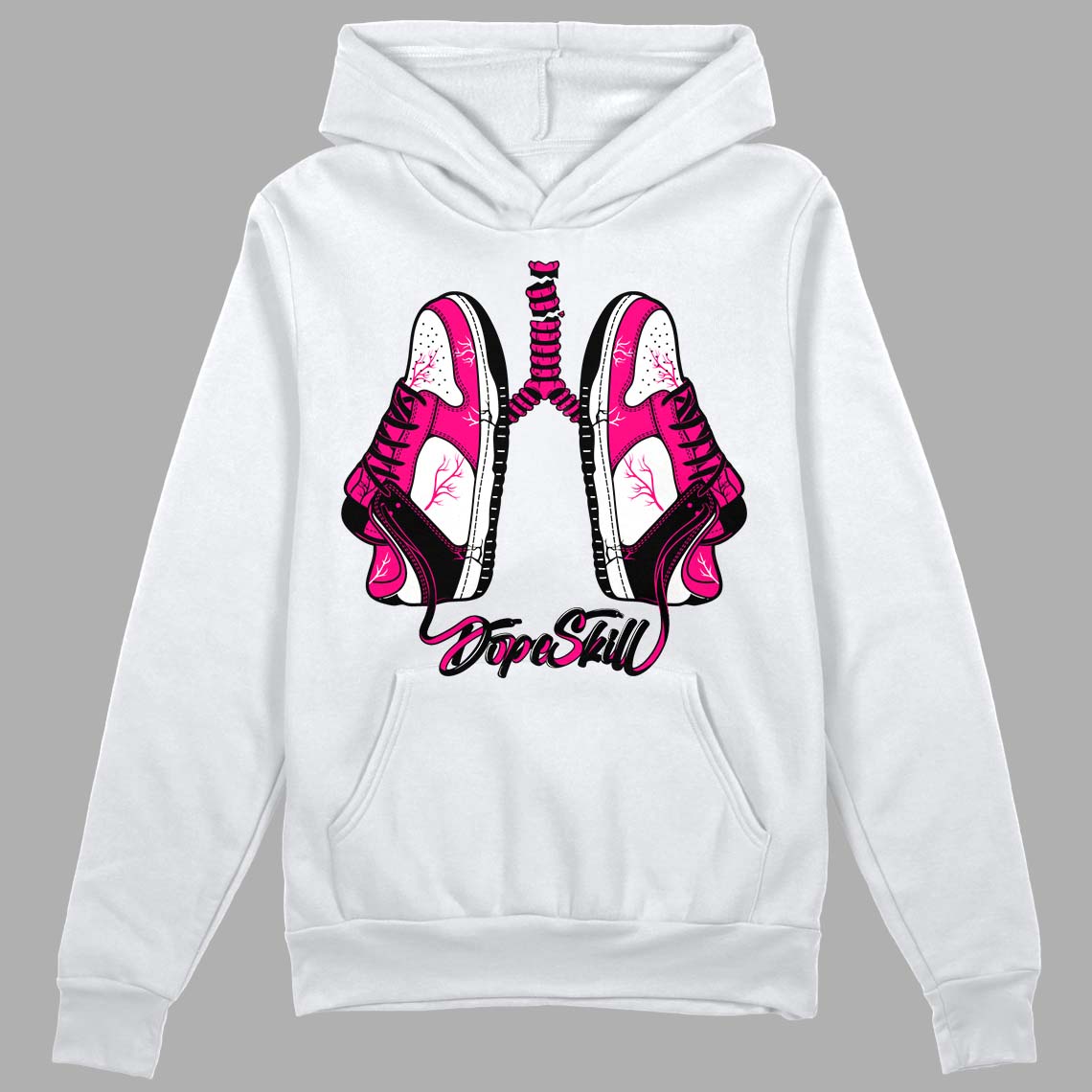 Jordan 1 Low GS “Fierce Pink” Dopeskill Hoodie Sweatshirt Breathe Graphic Streetwear - White