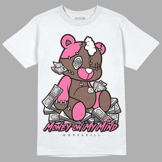 Dunk Low Smokey Mauve Playful Pink DopeSkill T-Shirt MOMM Bear Graphic Streetwear - WHite 