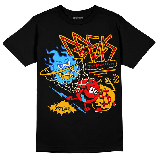 Red Sneakers DopeSkill T-Shirt Break Through Graphic Streetwear - Black