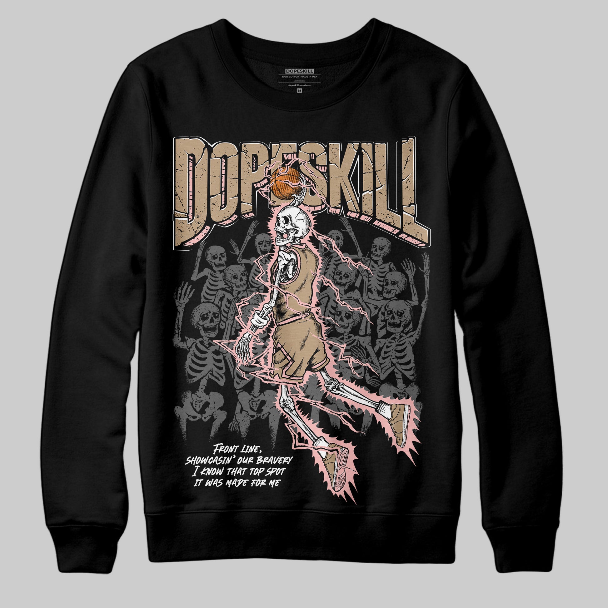 Nike Air Force 1 Low Canvas “Linen” DopeSkill Sweatshirt Thunder Dunk Graphic Streetwear - black