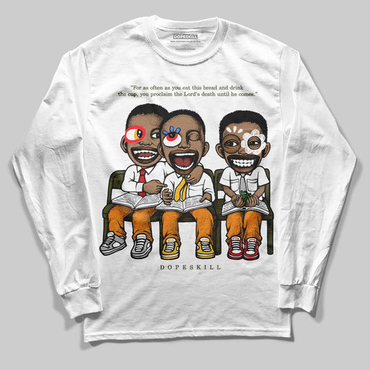 Jordan 5 "Olive" DopeSkill Long Sleeve T-Shirt First Sunday Graphic Streetwear - White