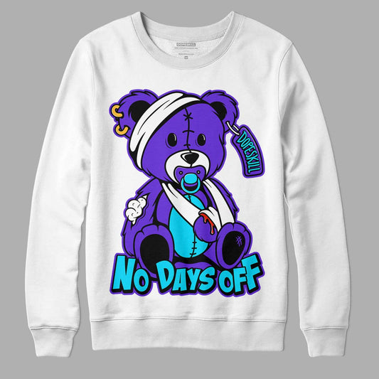 Jordan 6 "Aqua" DopeSkill Sweatshirt Hurt Bear Graphic Streetwear - White 
