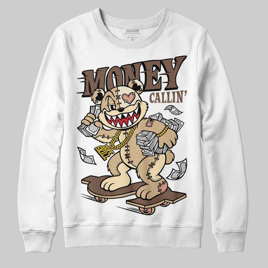 TAN Sneakers DopeSkill Sweatshirt Money Callin' Graphic Streetwear - White