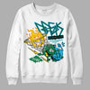 Green Sneakers DopeSkill Sweatshirt Break Through Graphic Streetwear - White