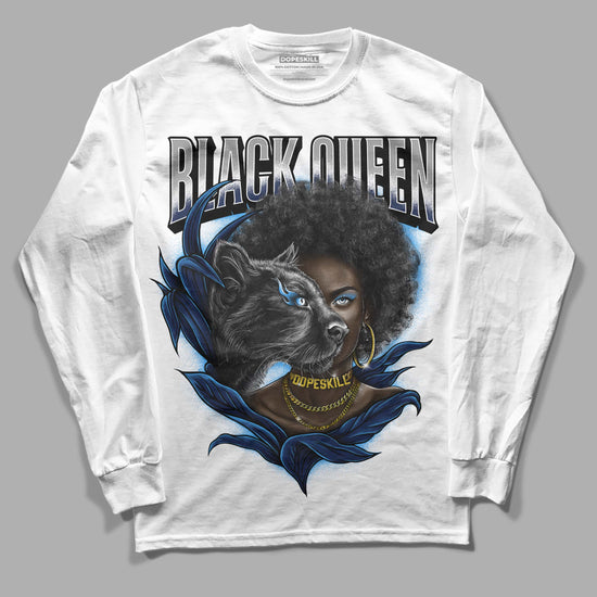 Jordan 3 "Midnight Navy" DopeSkill Long Sleeve T-Shirt New Black Queen Graphic Streetwear - White