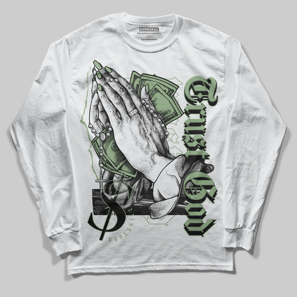 Jordan 4 Retro “Seafoam” DopeSkill Long Sleeve T-Shirt Trust God Graphic Streetwear - White