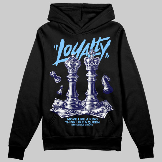 University Blue Sneakers DopeSkill Hoodie Loyalty Graphic Streetwear - Black