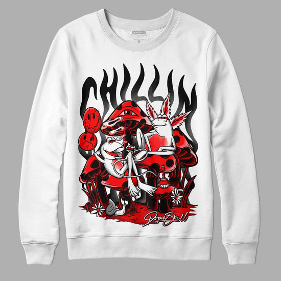 Jordan 1 Retro High OG "Satin Bred" DopeSkill Sweatshirt Chillin Graphic Streetwear - White