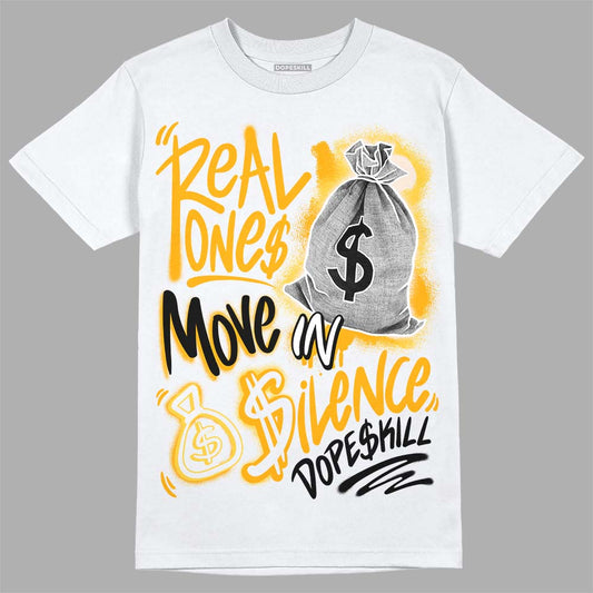 Jordan 4 "Sail" DopeSkill T-Shirt Real Ones Move In Silence Graphic Streetwear - White 
