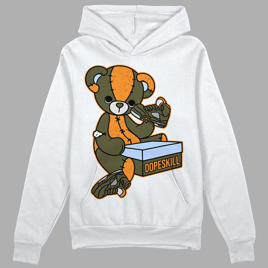 Jordan 5 "Olive" DopeSkill Hoodie Sweatshirt Sneakerhead BEAR Graphic Streetwear - White 