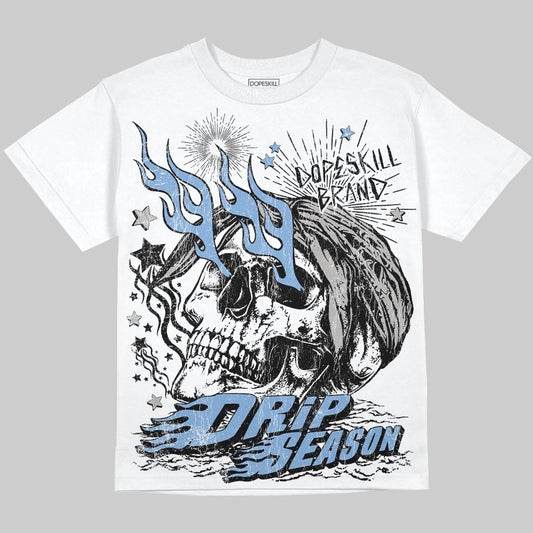 Jordan 5 Retro University Blue DopeSkill Oversize Print T-Shirt Drip Season Graphic Streetwear
