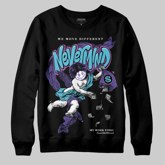 Jordan 8 Retro 'Aqua' 2025 DopeSkill Sweatshirt Nevermind Graphic Streetwear - Black
