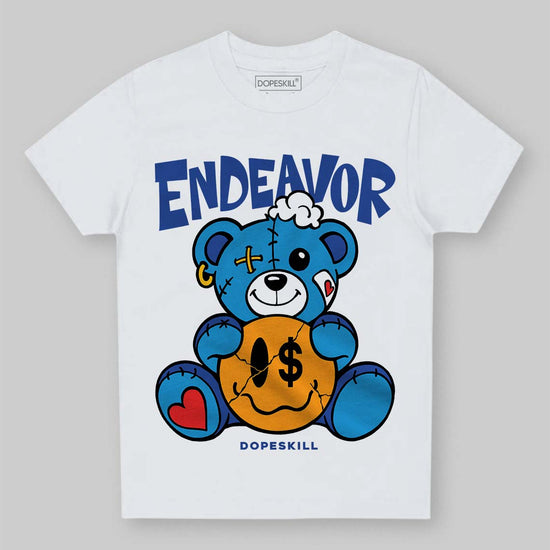 Royal Blue Sneakers DopeSkill Toddler Kids T-shirt Endeavor Graphic Streetwear - White