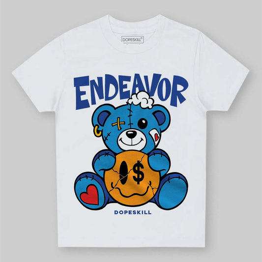 Royal Blue Sneakers DopeSkill Toddler Kids T-shirt Endeavor Graphic Streetwear - White