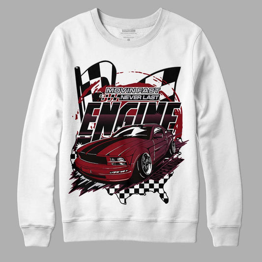 Jordan 5 Retro Burgundy (2023) DopeSkill Sweatshirt ENGINE Tshirt Graphic Streetwear - White