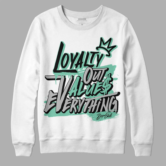 Jordan 3 "Green Glow" DopeSkill Sweatshirt LOVE Graphic Streetwear - White 