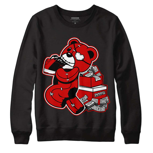 Jordan 1 Retro Low "Black Toe" DopeSkill Sweatshirt Bear Steals Sneaker Graphic Streetwear - Black