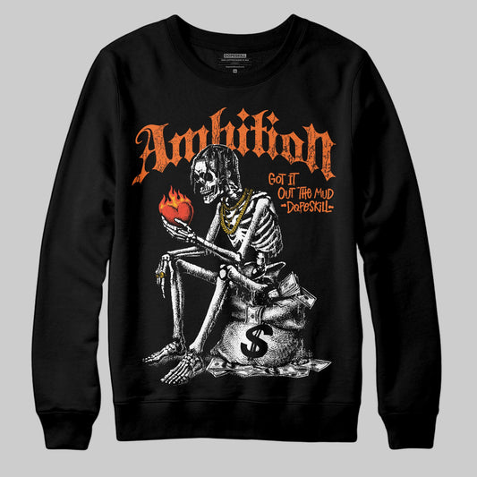Orange, Black and White Sneakers DopeSkill Sweatshirt Ambition Graphic Streetwear - Black
