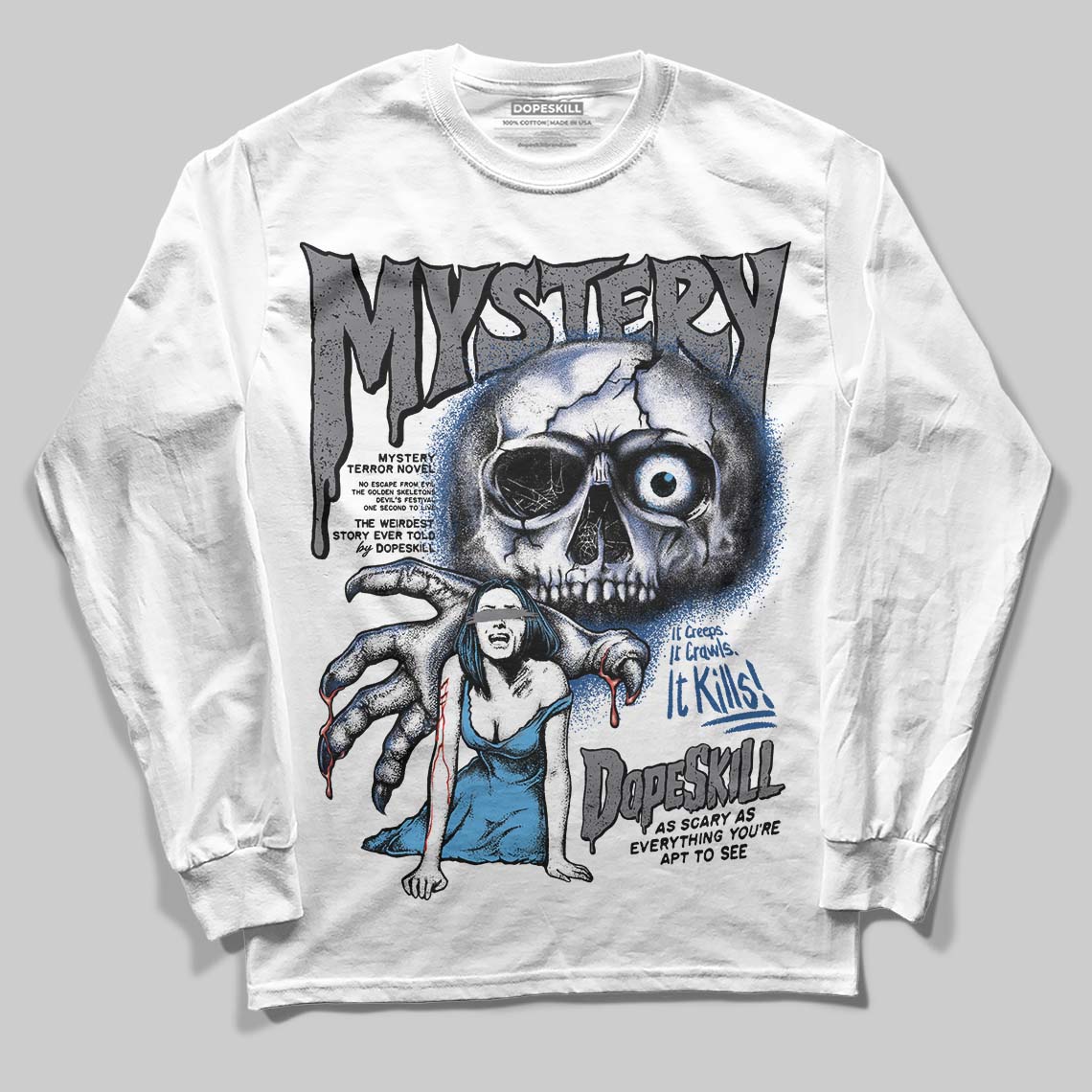 Jordan 9 Retro 'Flint Grey' 2026 DopeSkill Long Sleeve T-Shirt Mystery Ghostly Grasp Graphic Streetwear - White 