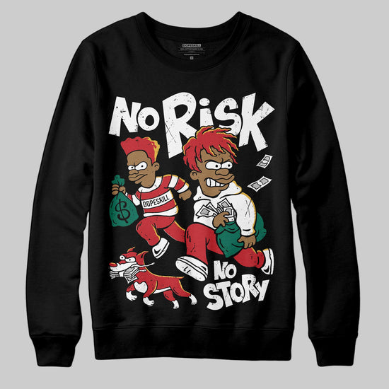 Jordan 3 Mexico 'El Vuelo' DopeSkill Sweatshirt No Risk No Story Graphic Streetwear - Black