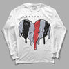 Jordan 4 “Bred Reimagined” DopeSkill Long Sleeve T-Shirt Slime Drip Heart Graphic Streetwear - White