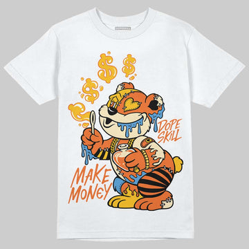 Orange, Black and White Sneakers DopeSkill T-Shirt Make Money Graphic Streetwear - White