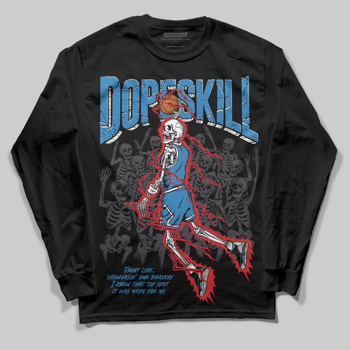Jordan 3 Retro OG Rare Air DopeSkill Long Sleeve T-Shirt Thunder Dunk Graphic Streetwear - Black